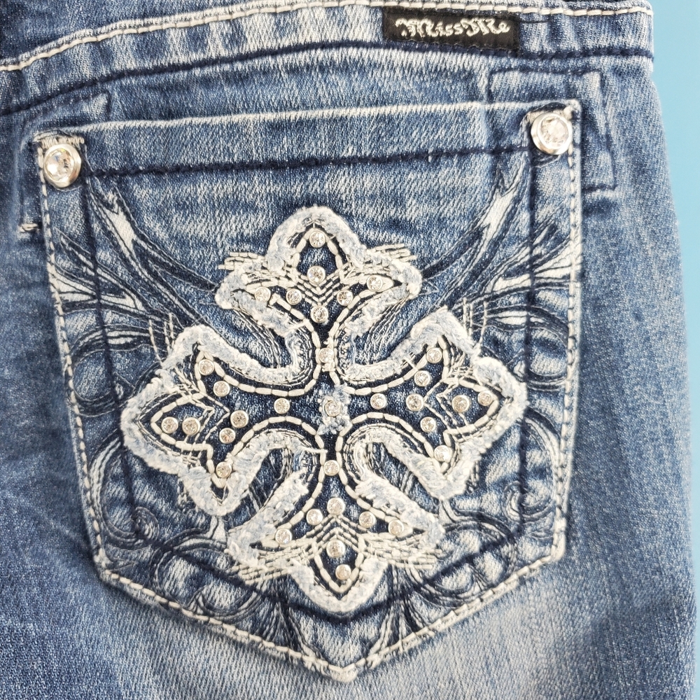 Vintage Miss Me Y2K low rise boot cut jeans 27 - Picture 7 of 15